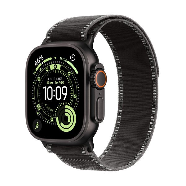 Älykello Apple Watch Ultra 3 GPS + Cellular 49mm Black Titanium Case with Black/Charcoal Trail Loop - S/M - MF1D4ET/A