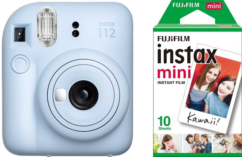Fujifilm Instax Mini 12, Pastel Blue + Instax Mini (10 kpl)