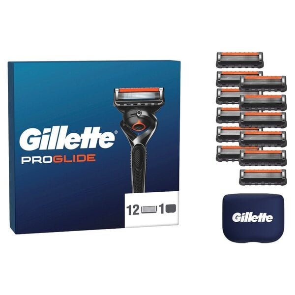 Gillette ProGlide -partahöylän päät, 12 kpl.