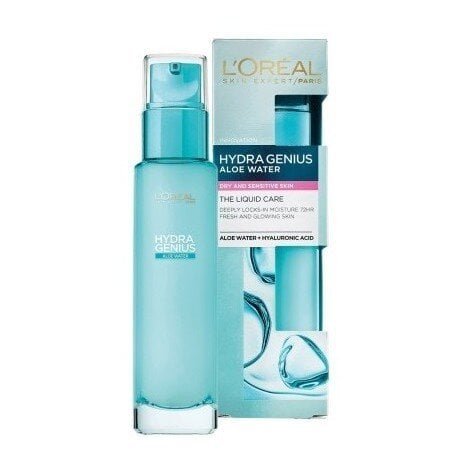 Kosteuttava kasvovoide kuivalle ja herkälle iholle L'Oreal Paris Hydra Genius Liquid Moisturiser, 70 ml