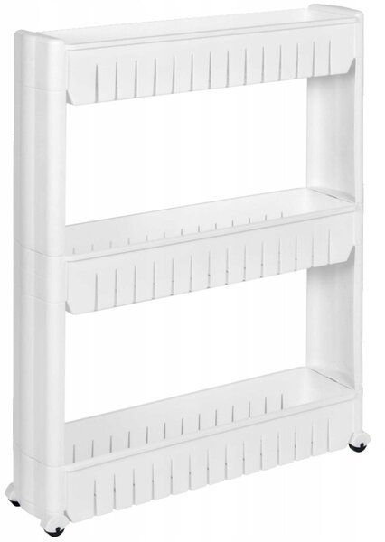 Hyllykkö pyörillä 14912, valkoinen