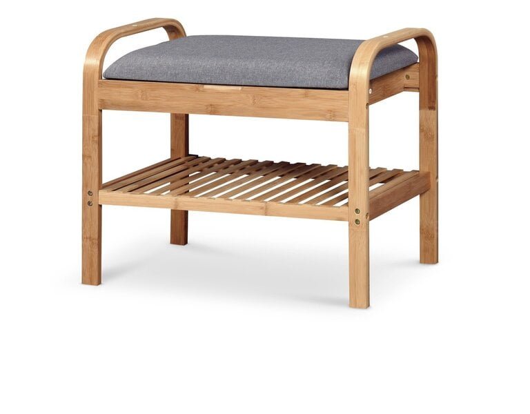 Kenkähylly - penkki Halmar ST12, ruskea/harmaa