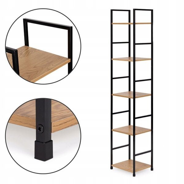 Kirjahylly ModernHome LOFT, 144,5x29x23,5 cm, tammi