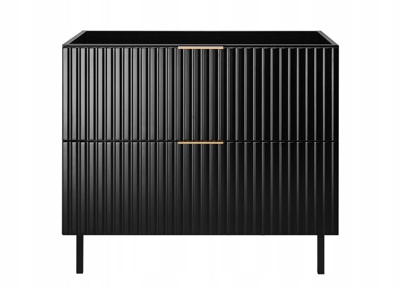 Kylpyhuonekaappi jaloilla, musta FLOW 80 cm