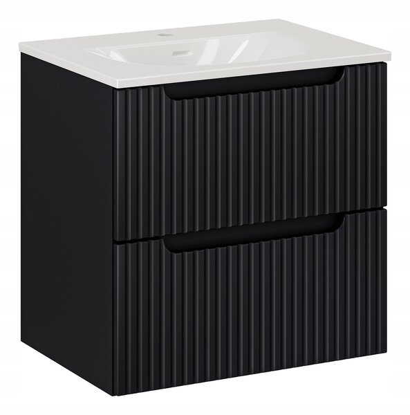 Kylpyhuonekaappi pesualtaalla, seinäasennus, musta NOVA 61 x 40 x 59 cm