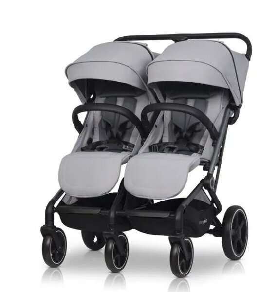 Lastenvaunut kaksosille Easy Go Echo, Cloudy gray