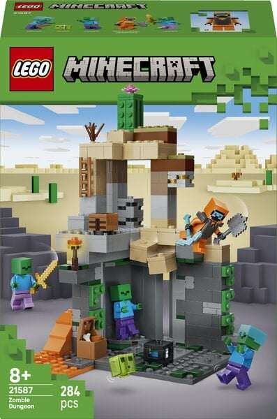 LEGO Minecraft 21587 Zombie-luola - Interaktiivinen peli pojille tai tytöille alkaen 8-vuotiaista