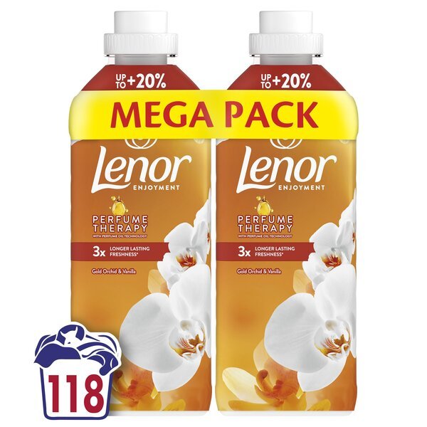 Lenor kankkiksenpehmentäjä Gold Orchid& Vanilla 2x1,239 l