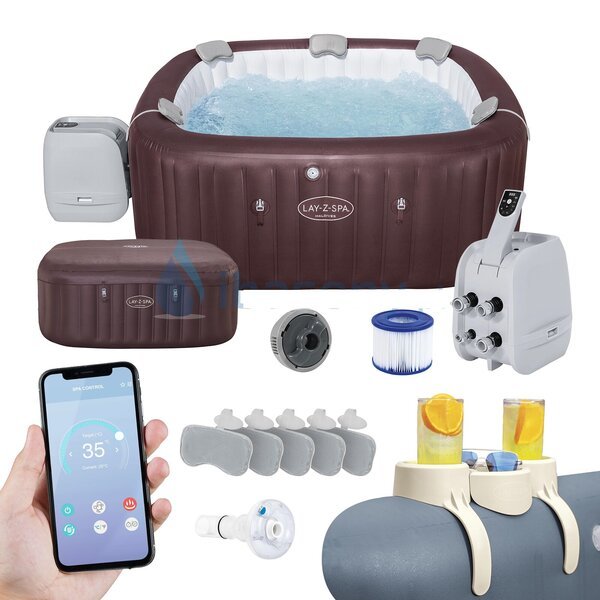 Puhallettava spa Lay-Z-Spa Maldives Pro 7, LED- ja WiFi-ohjaus