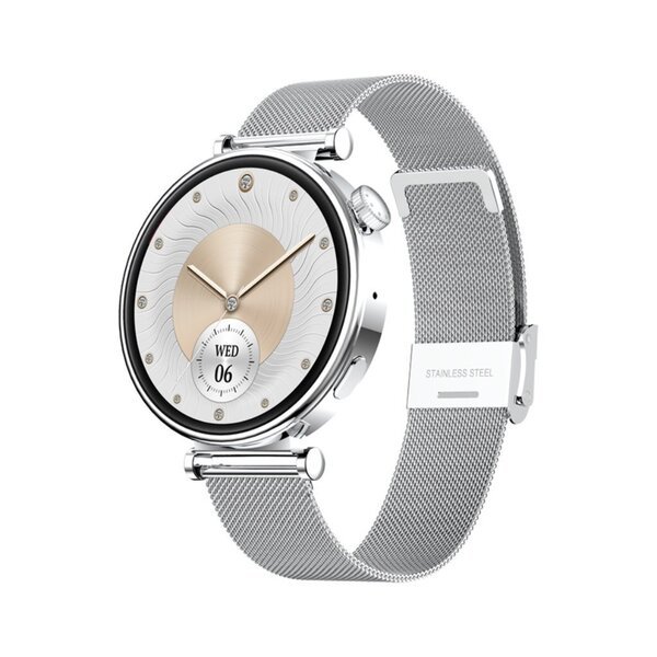 Älykello Riversong GLOW Smart Watch SW906, kaksoishihna hopea/vaaleanharmaa