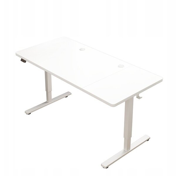 Sähköisesti nostettava kirjoituspöytä, 120 x 60 cm, valkoinen