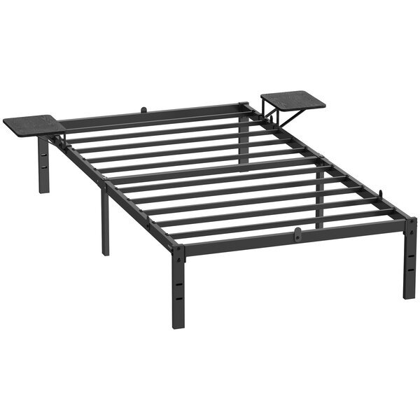 Sängynrunko, Metalli, 200x90x40.6 cm, Musta