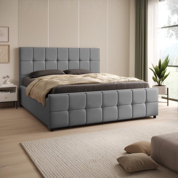 Sänky EMPRESS|140x200|Harmaa|Veluuri