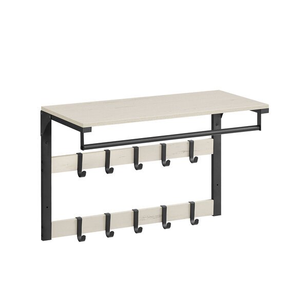 Seinävaateteline, VASAGLE, 30x65x42 cm, Vintage Valkoinen-Musta