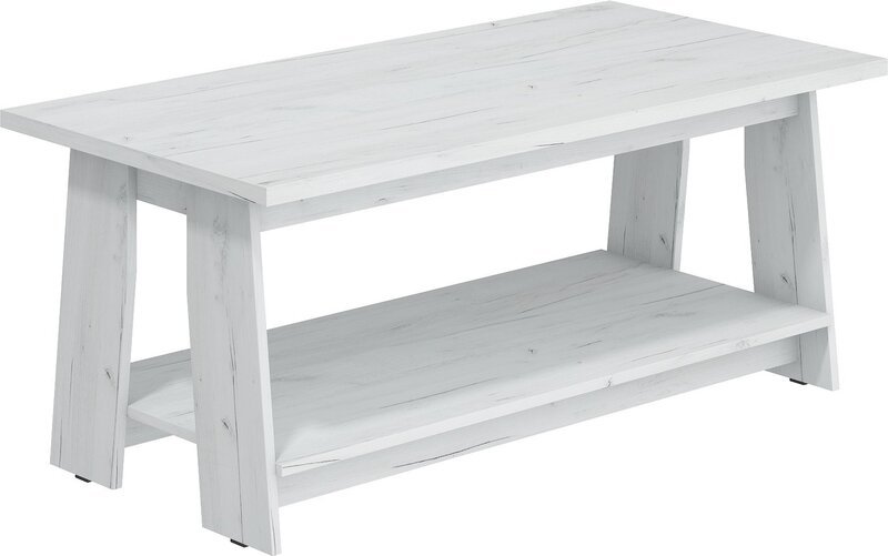 Sohvapöytä Teline, valkaistu puu / valkoinen.