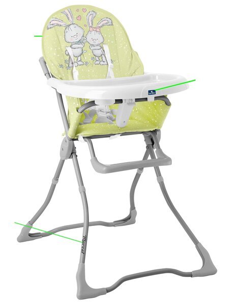 Vauvan syöttötuoli MARCEL Lorelli keltainen