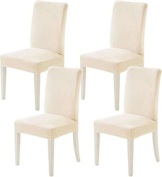 Tuolinpäällinen MIULEE, beige, 4 kpl