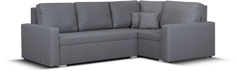 Universaali pehmeä kulmasohva Bellezza Milo1, harmaa, Vasen