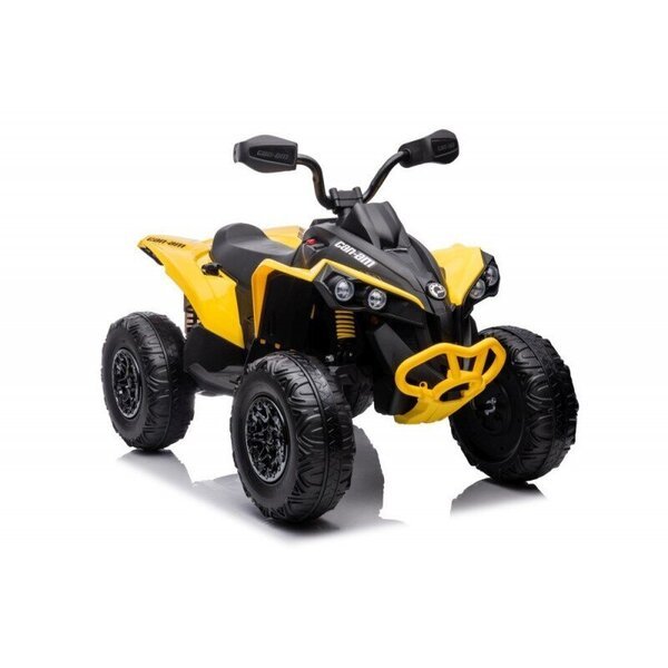 Yksipaikkainen sähköauto lapsille Quad, keltainen