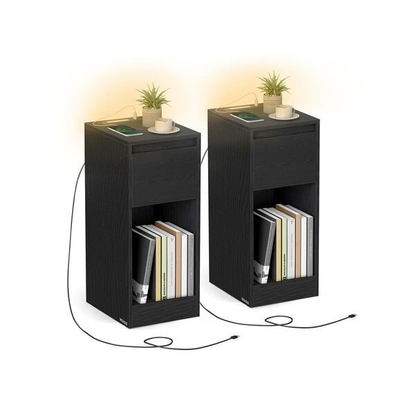 Yöpöytä, VASAGLE LET610Y01, 30x25x59.5 cm, Musta