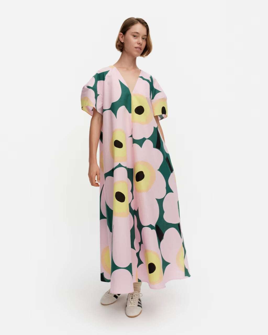 Marimekko mekko Kaffet Unikko, monivärinen kuosi