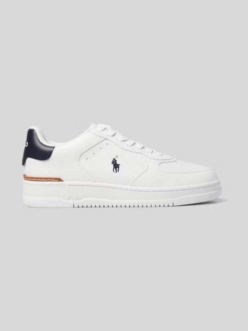 Polo Ralph Lauren Miesten Kengät, MASTERS CRT-SNEAKERS-LOW TOP LACE NAVY WHITE Valkoinen