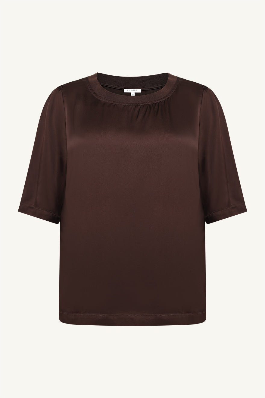 Claire naisten pusero Sonia Blouse, tummanruskea