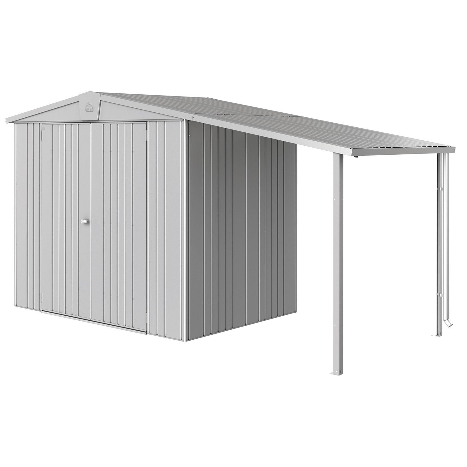 Biohort, Europa sivukatos puutarhavarasto koko 234a metallic hopea