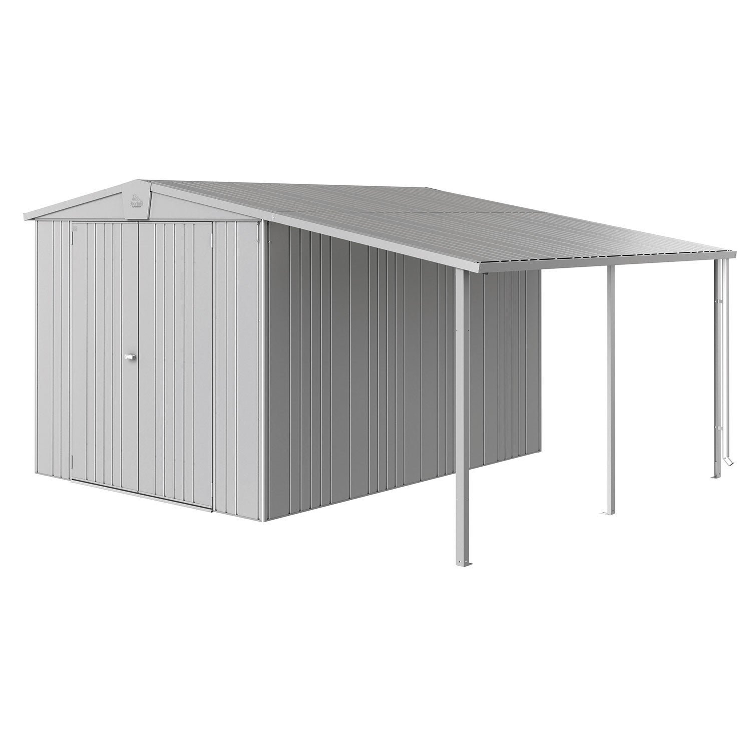 Biohort, Europa sivukatos puutarhavarasto koko 67 metallic hopea