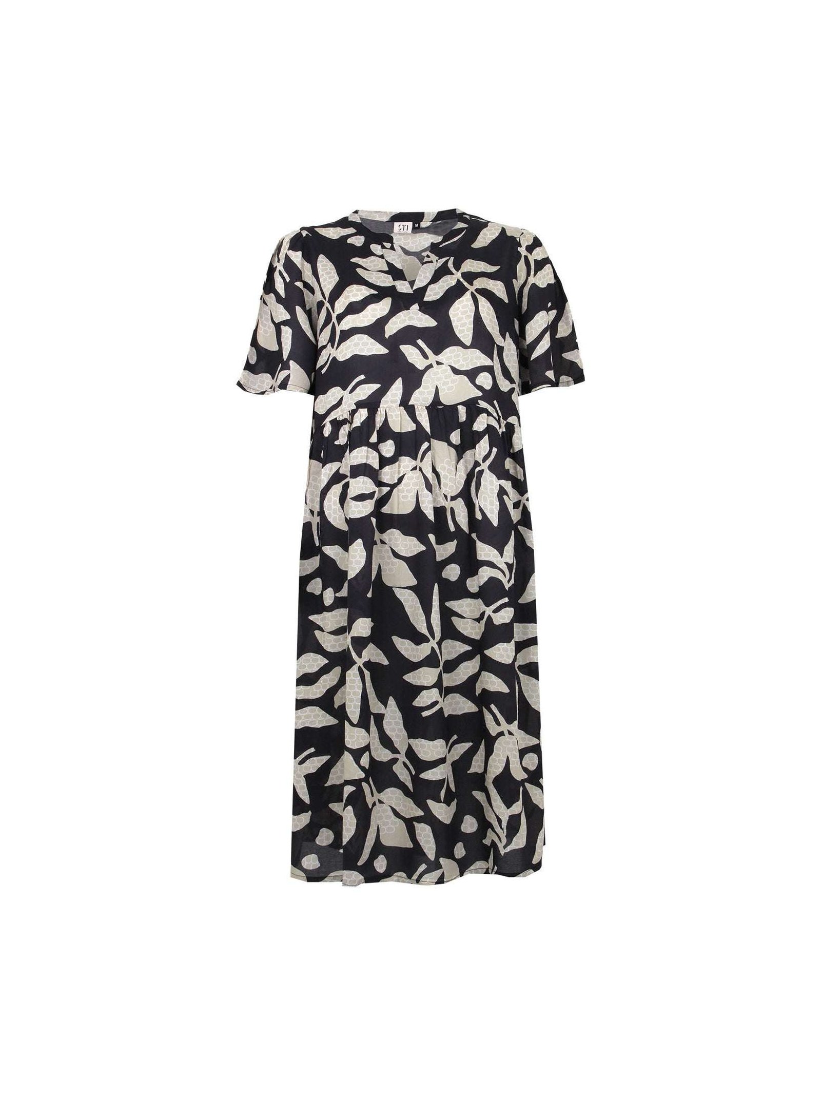 S.T.I mekko Inari Dress, musta kuosi