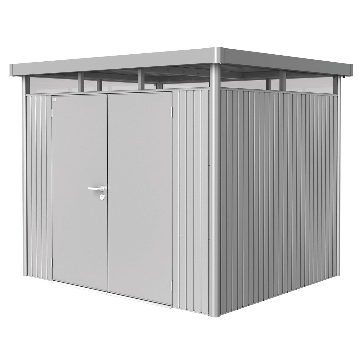 Biohort, Highline puutarhavarasto dubbeldörr koko h3 metallic hopea