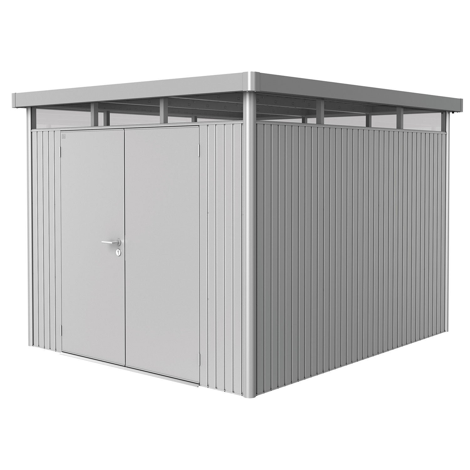 Biohort, Highline puutarhavarasto dubbeldörr koko h5 metallic hopea