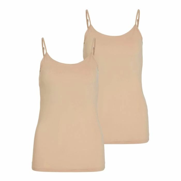 Vila Naisten Narutoppi VISURFACE STRAP TOP NEW Beige