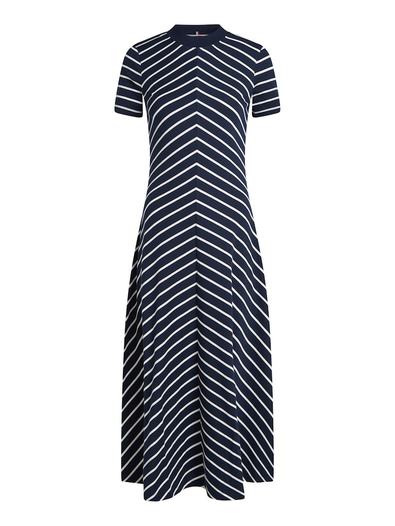 Tommy Hilfiger naisten mekko, MODERN F&F MIDI DRESS Raidallinen Sininen