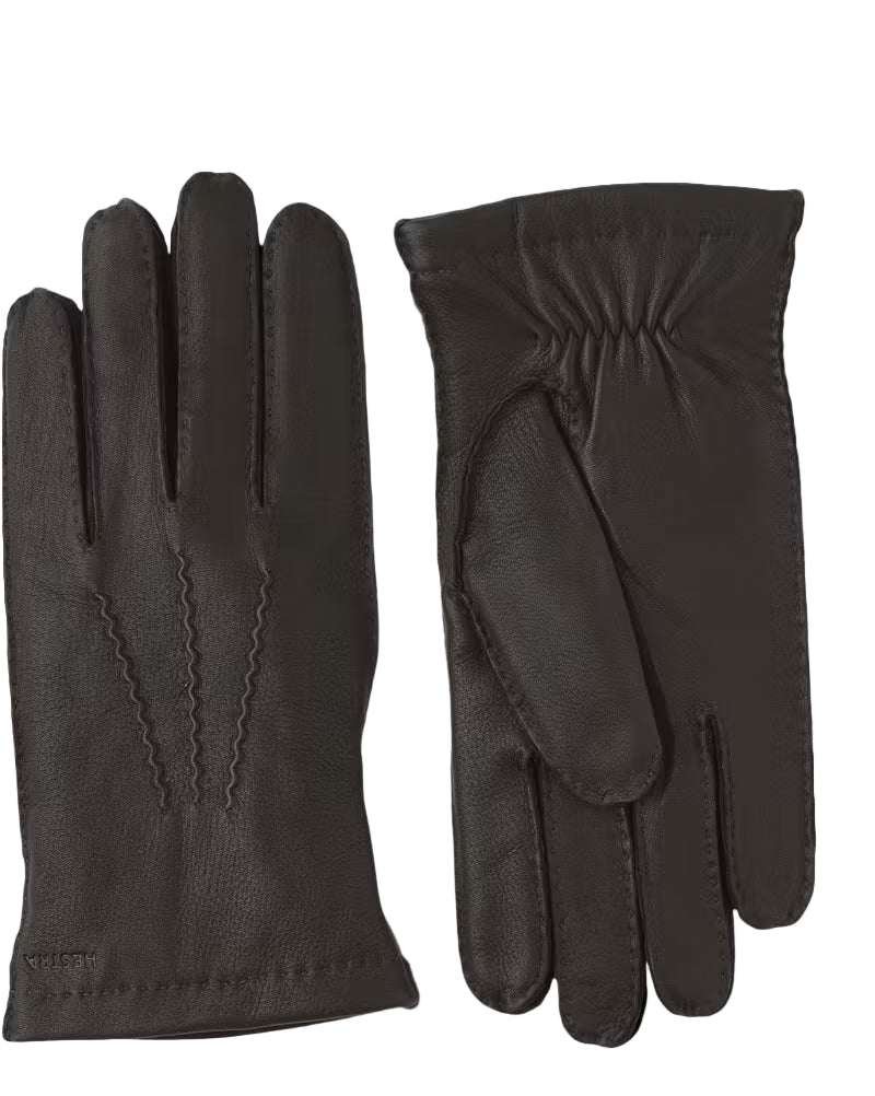 Hestra Unisex käsineet MATTHEW GLOVE WITH WOOL LINING, tummanruskea