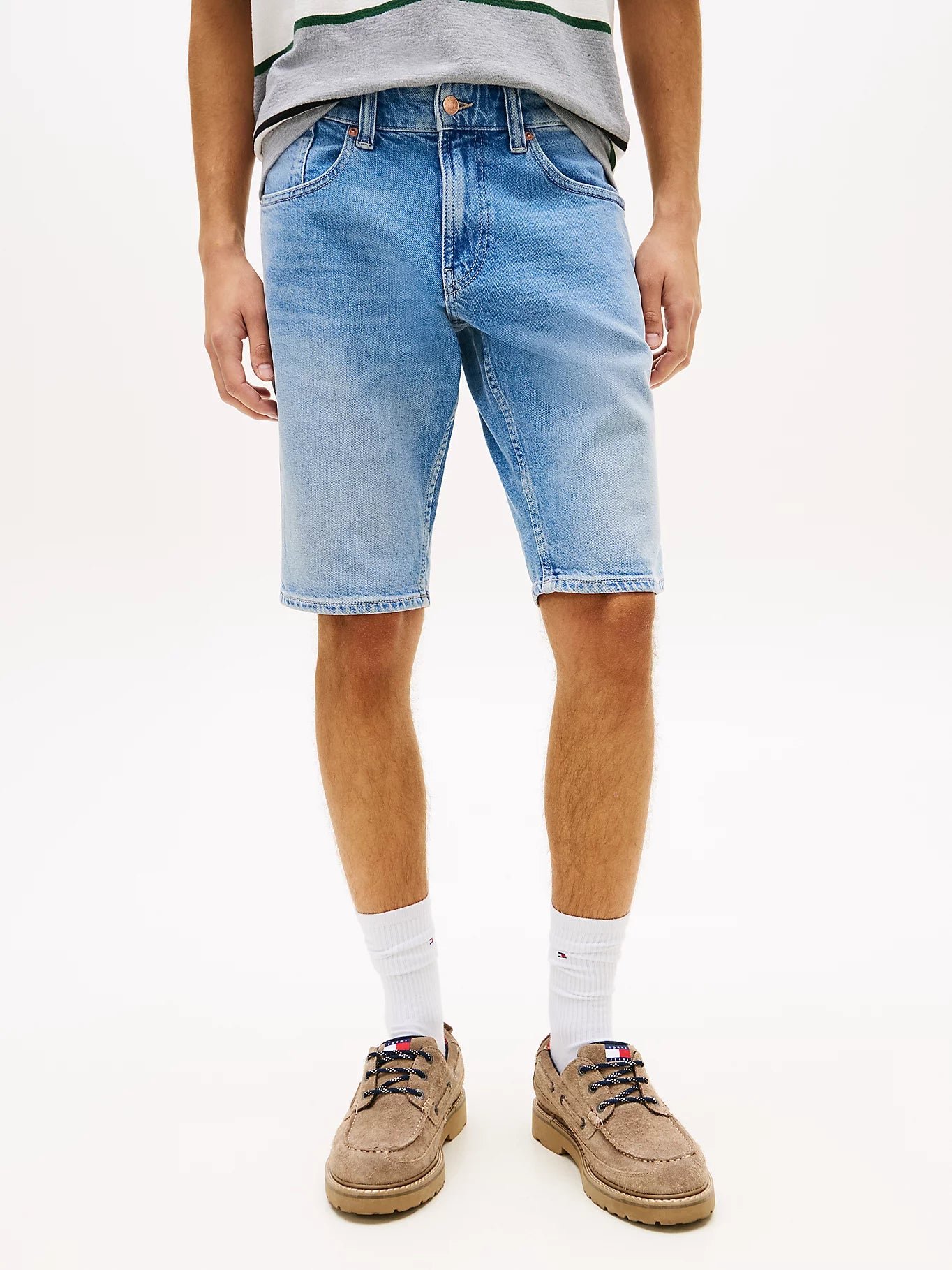 Tommy Jeans miesten farkkushortsit Ronnie Short BJ8131, sininen indigo