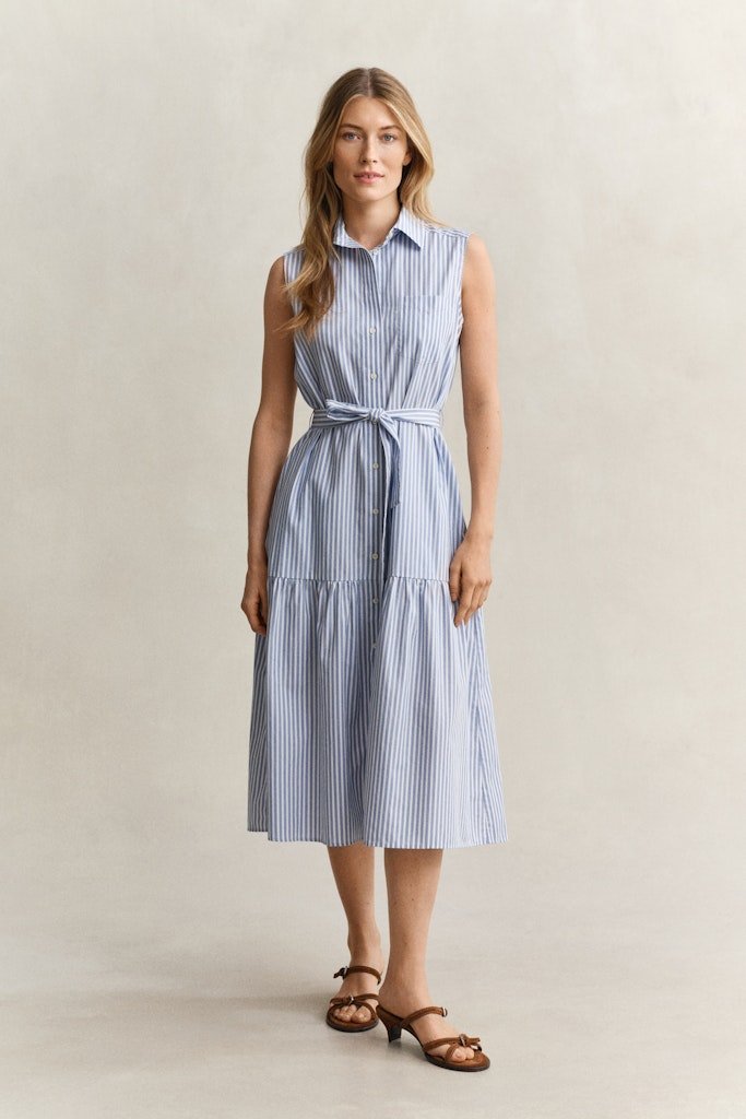 Gant mekko Stripe Ctn Sleeveless Dress, Vaaleansininen