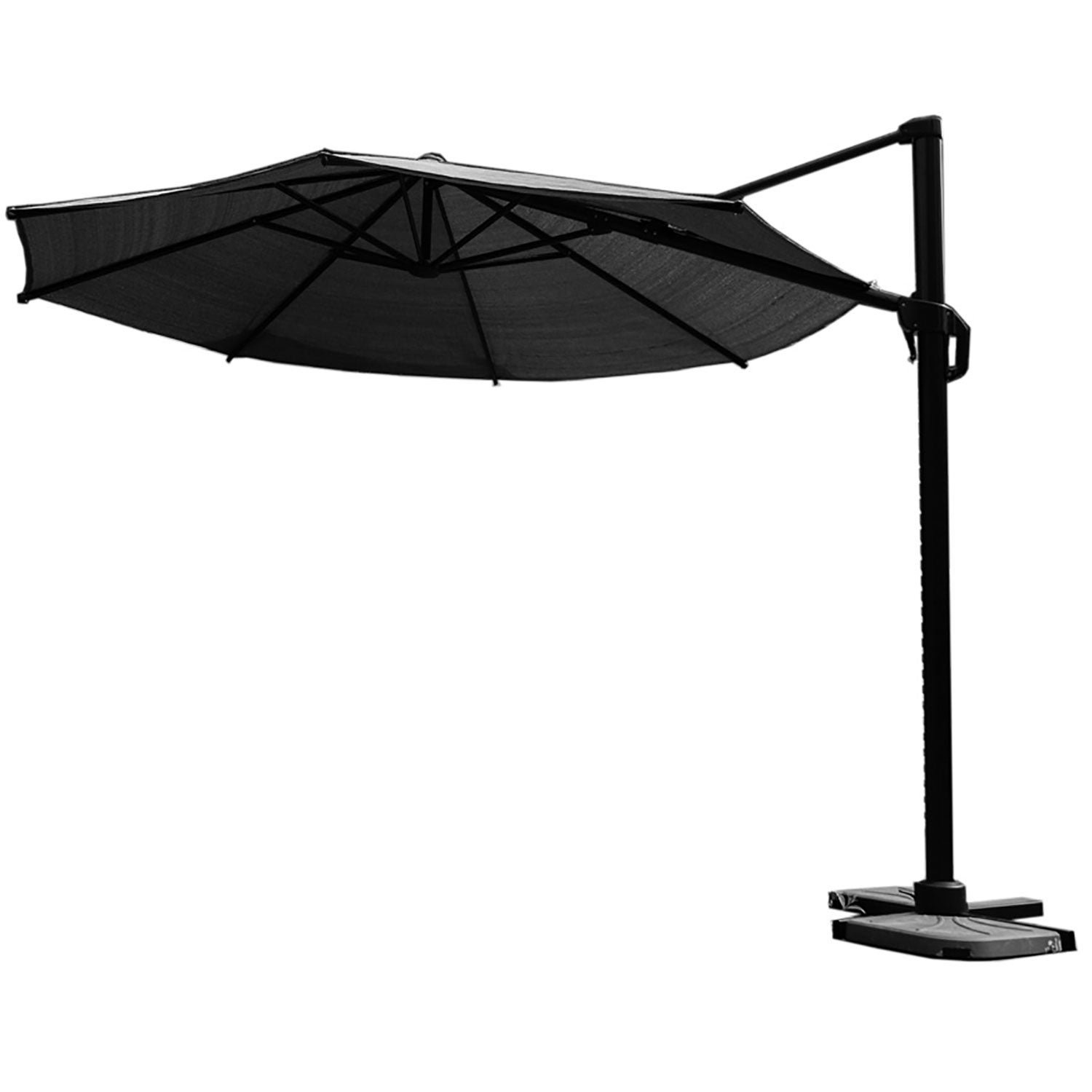 Platinum Sun & Shade, Coolfit frihängande aurinkovarjo 350cm antrasiitti