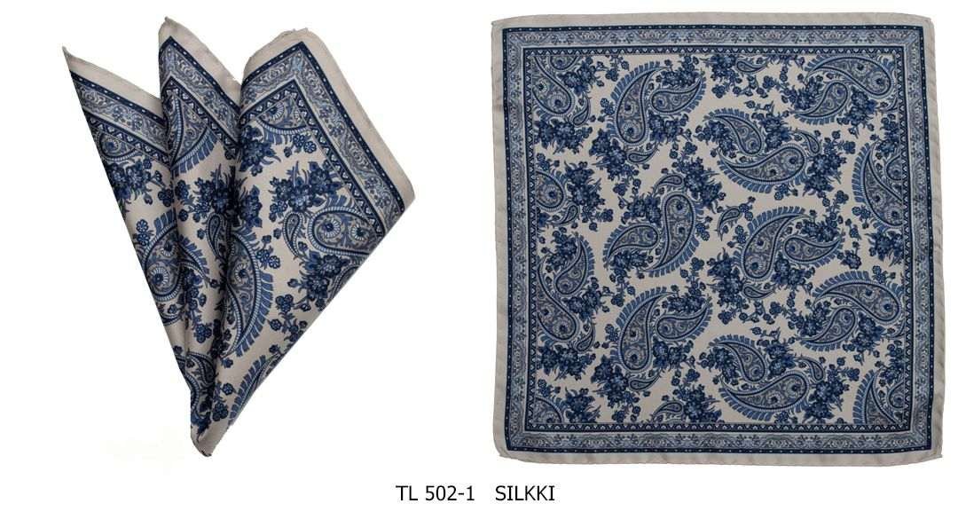 Matex miesten taskuliina, kuosillinen beige