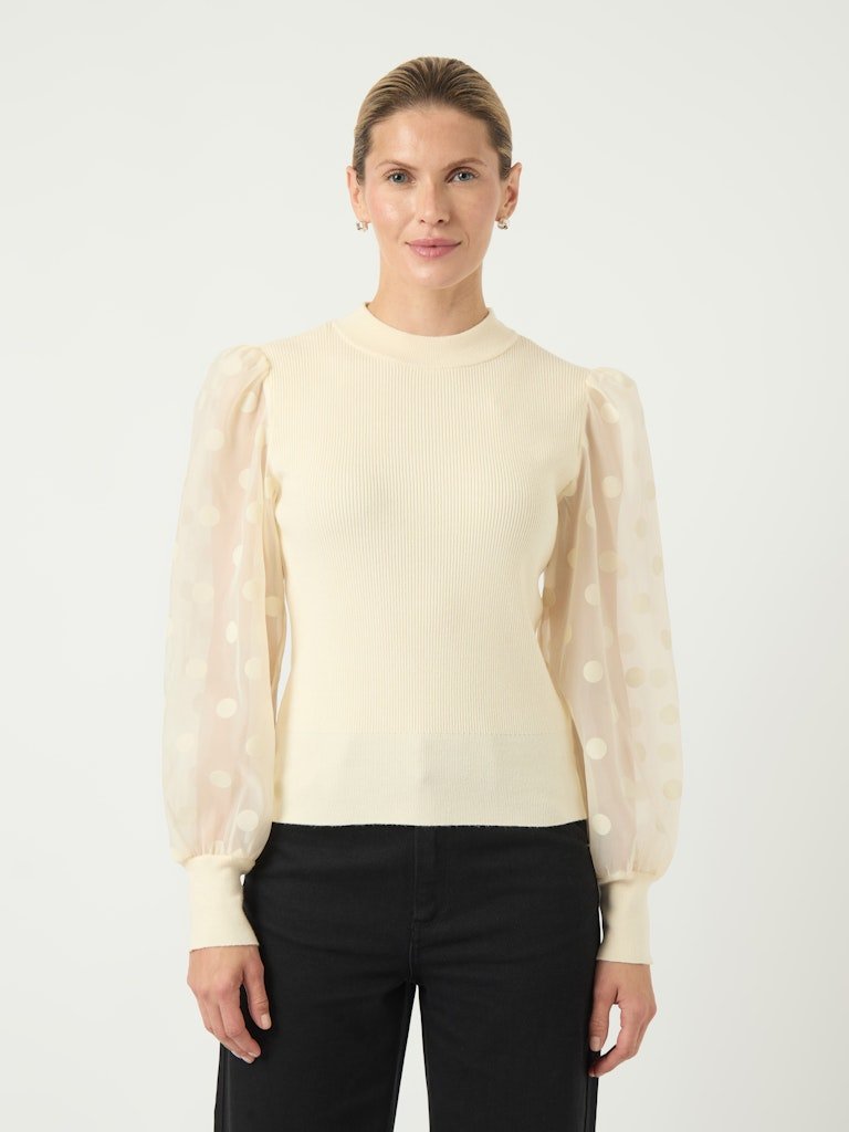 Y.A.S naisten pusero K-YASDOTME LS KNIT PULLOVER S. NOOS, Birch