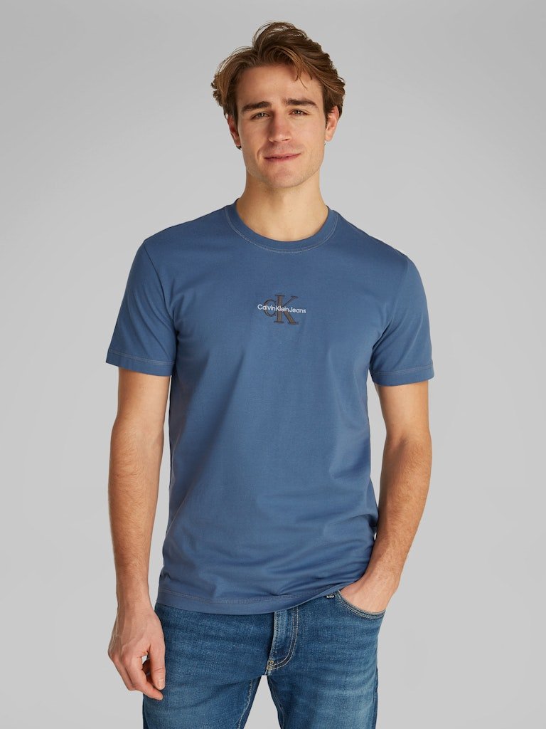 Calvin Klein Jeans miesten t-paita, MONOLOGO TEE, CK1 Sininen