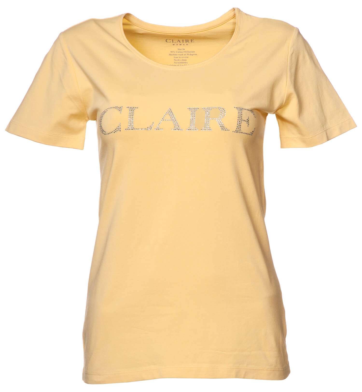 Claire Naisten T-paita, Logo Keltainen