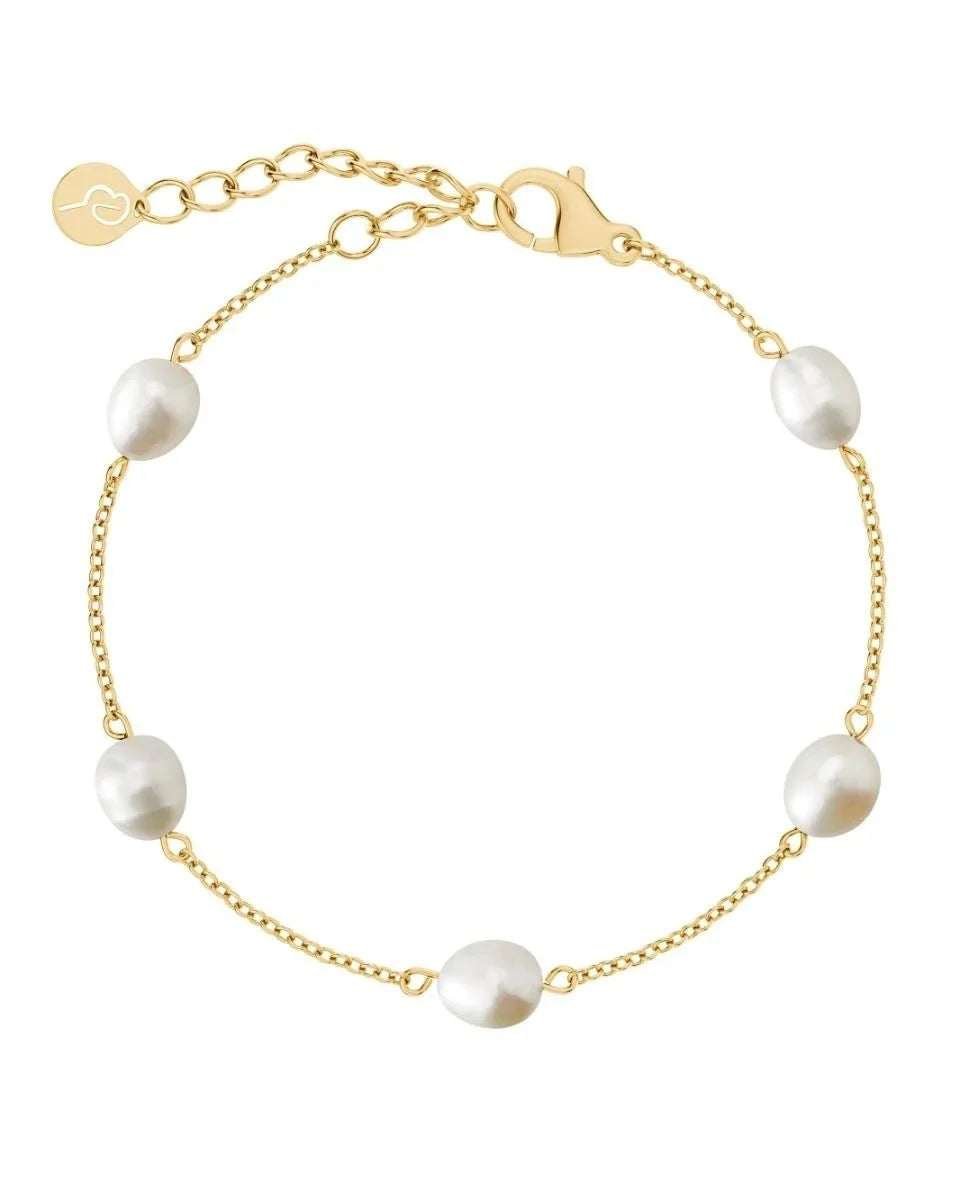Edblad naisten rannekoru Perla Bracelet Multi, Gold pleated
