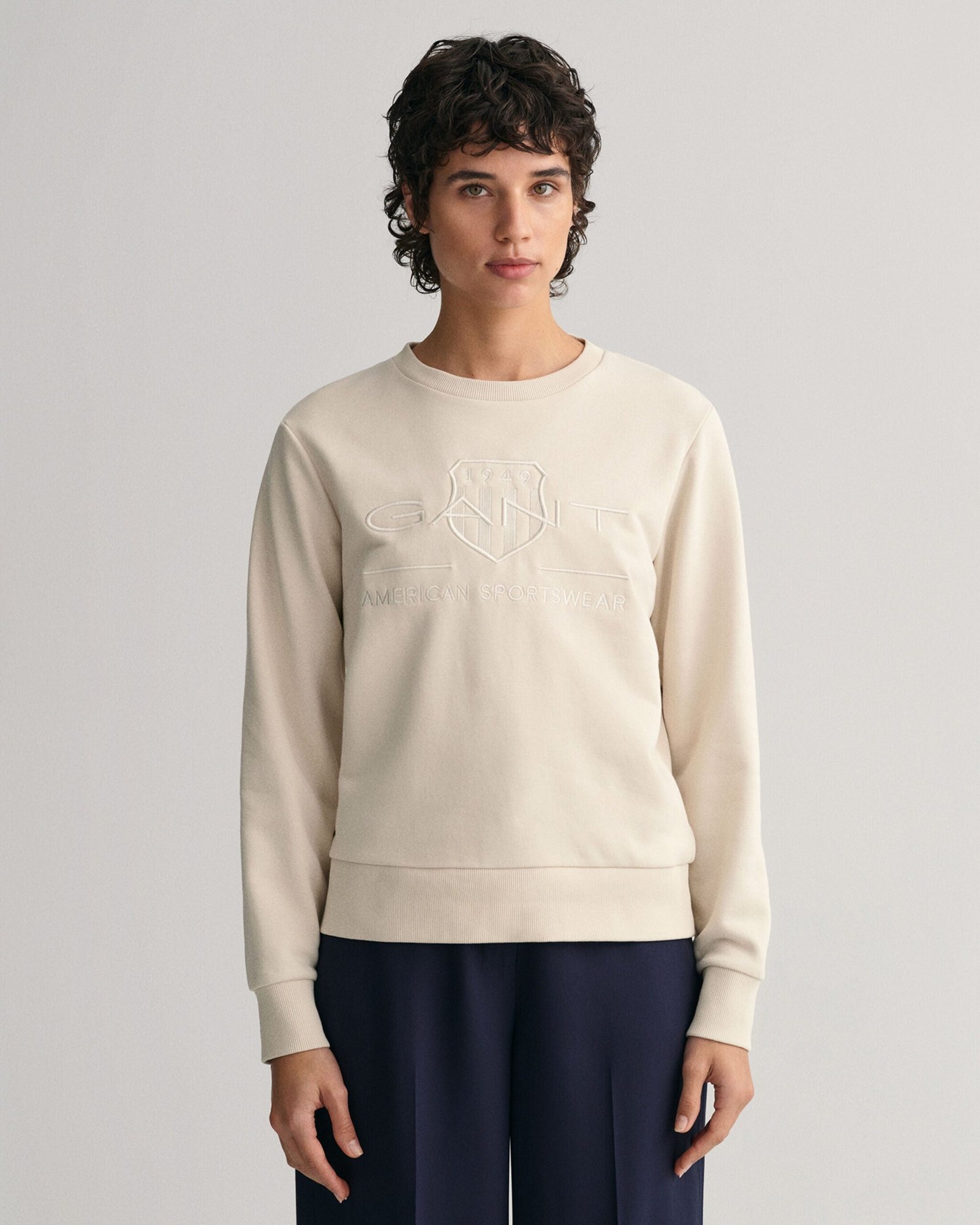 Gant college, TONAL ARCHIVE SHIELD SWEAT Vaalea Beige