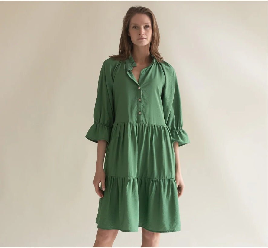 Gauhar mekko Ruffled Dress Meadow, vihreä