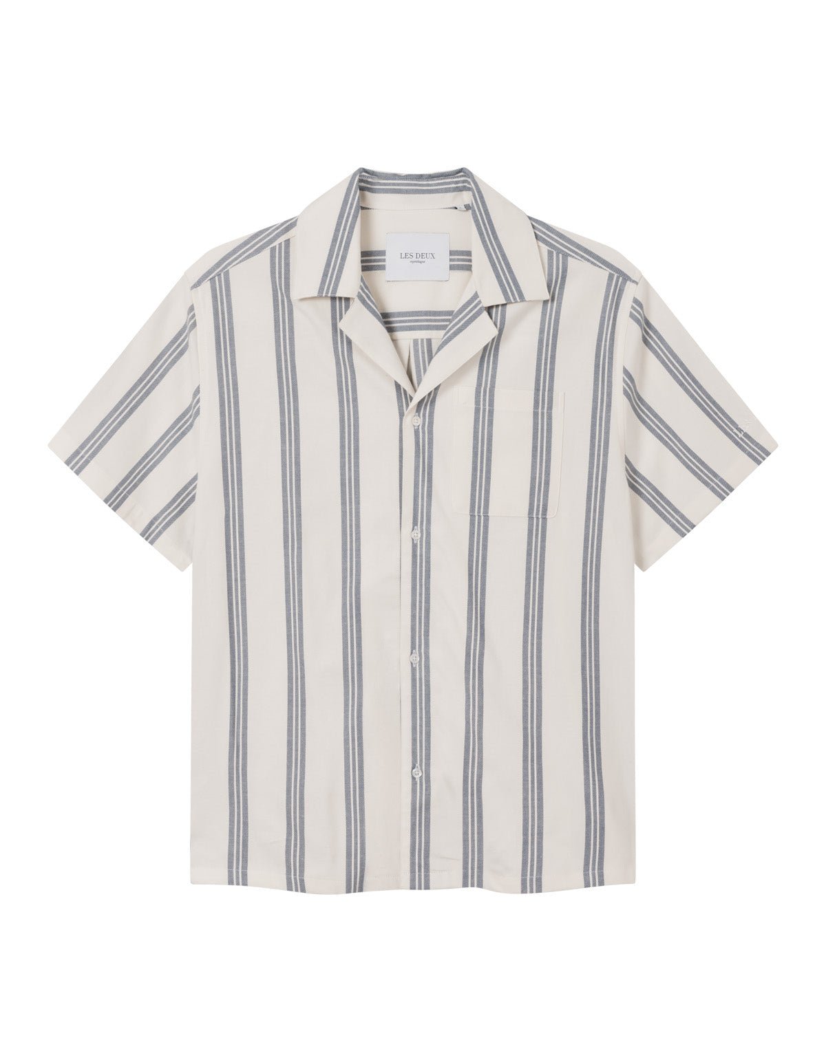 LES DEUX kauluspaita, LAWSON STRIPE SS SHIRT Raidallinen Sininen