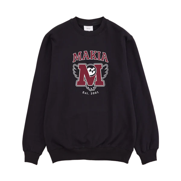 Makia Miesten Collegepaita, K UGLA SWEATSHIRT Musta