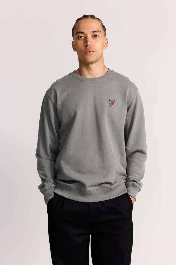 Makia miesten collegepusero, BERRY SWEATSHIRT Tummanvihreä