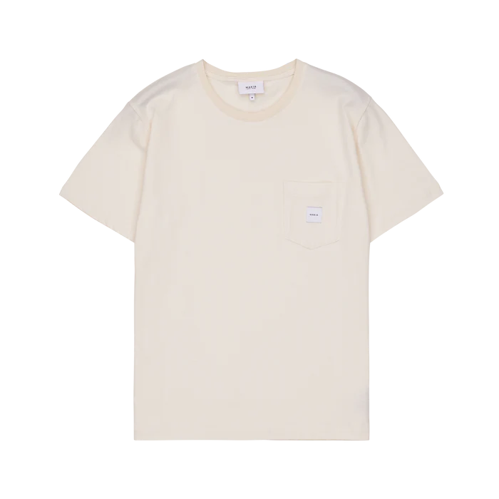 Makia Miesten T-paita, Square Pocket T-Shirt Luonnonvalkoinen