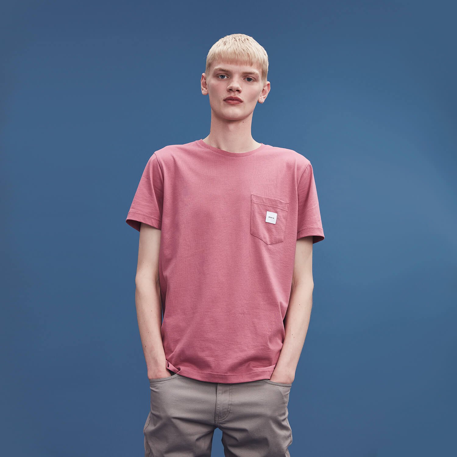 Makia Miesten T-paita, Square Pocket T-Shirt Vaaleanpunainen
